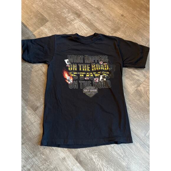 Harley Davidson Other - Vintage Harley Davidson “What Happens On The Road” Tee Shirt Size Medium